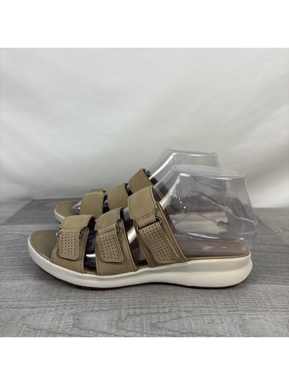 Clarks Unstructured Un Adorn Lane Suede Sandals Tan Womens Size 6